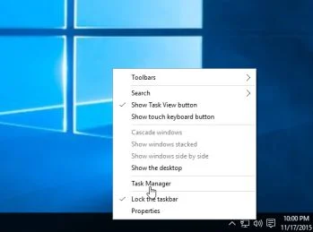 Start Task Manager in Windows Start Task Manager