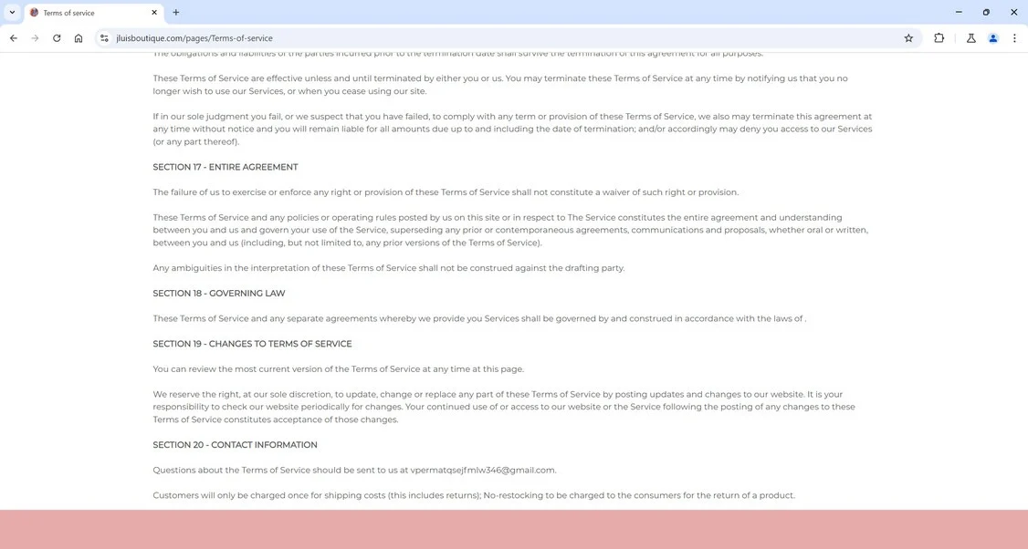 Jluisboutique.com Scam Store: What You Need To Know 1 Jluisboutique.com scam