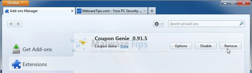 [Image: Coupon Pigeon Firefox extension]