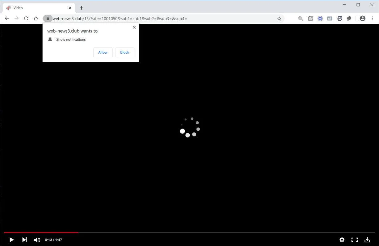 How to remove Web-news3.club pop-up ads (Virus Removal Guide) 1 Image: Chrome browser is redirected to Web-news3.club