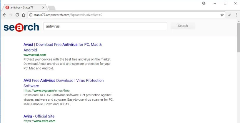 AMPxsearch.com Redirect virus