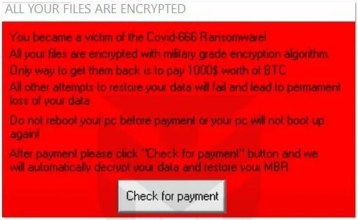 How to Remove Covid-666 Ransomware (Virus Removal Guide) 1 Image: Covid-666 ransomware