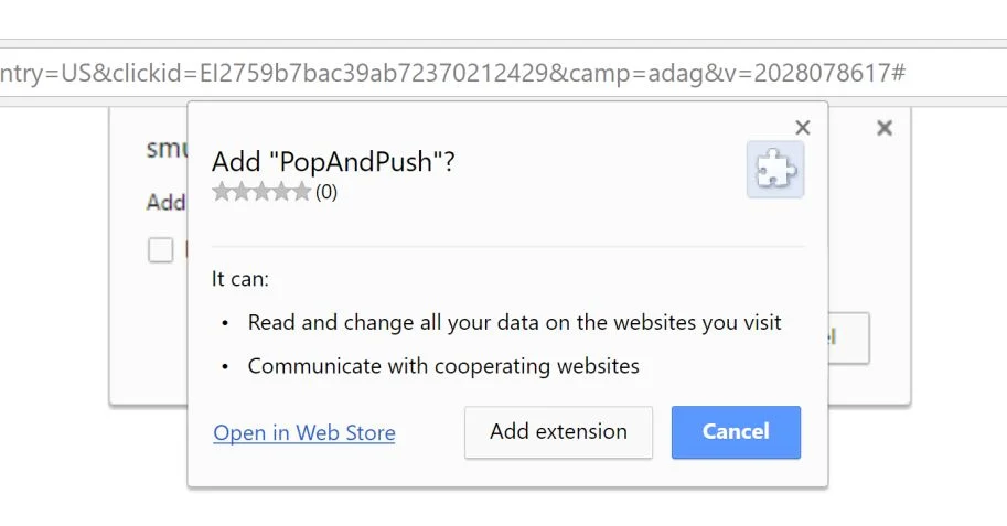 PopAndPush Chrome Scam Virus