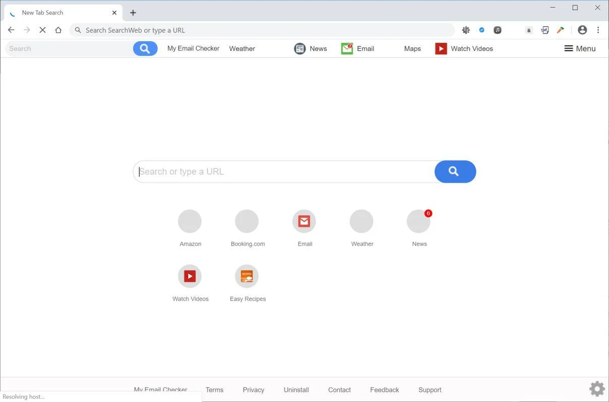 Remove Search.hmyemailchecker.co redirect (Virus Removal Guide) 1 Image: Chrome browser is redirected to Search.hmyemailchecker.co