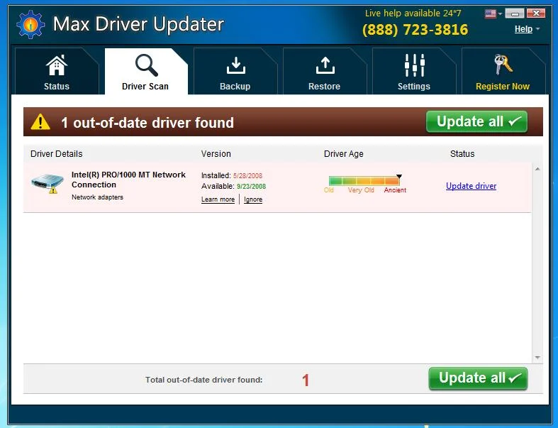 Max Driver Updater system optimizer