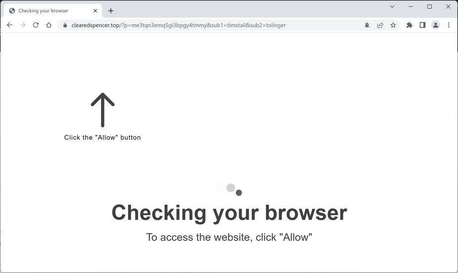 How to Remove Clearedspencer.top Pop-up Ads (Virus Removal Guide) 1 Image: Chrome browser is redirected to Clearedspencer.top