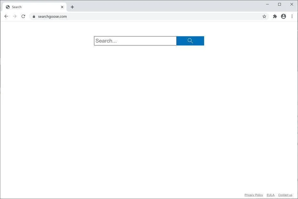 Image: Chrome browser is redirected to Searchgoose.com