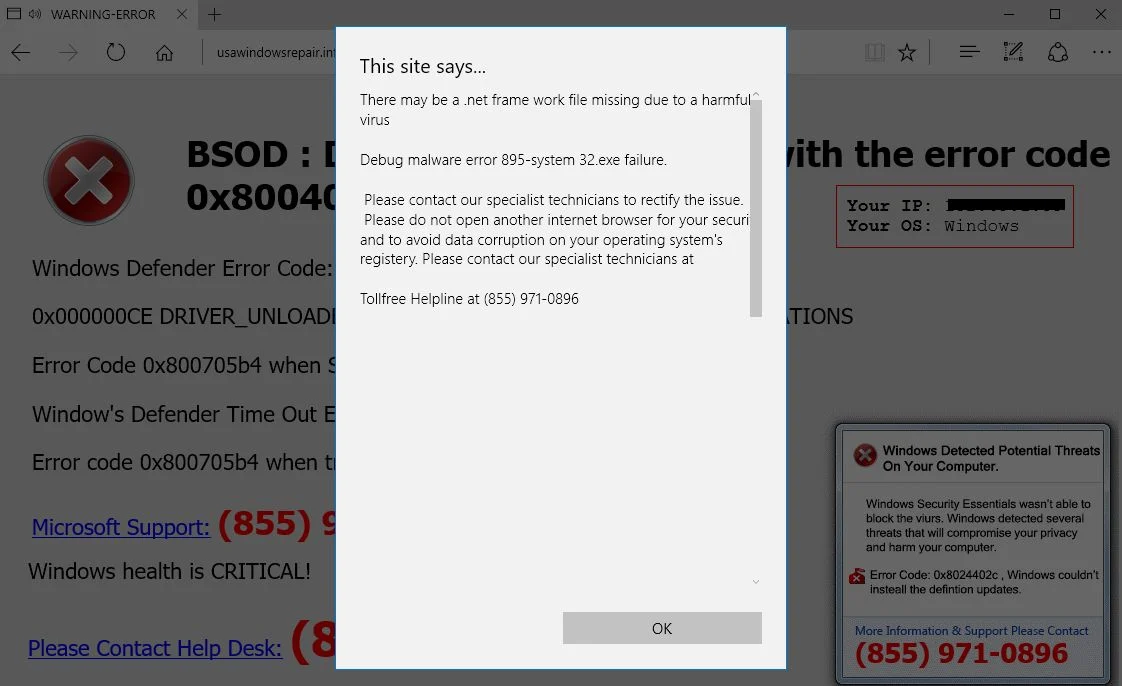 Usawindowsrepair.info Scam