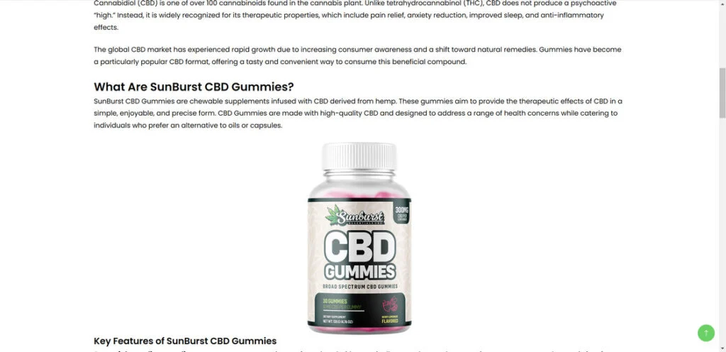 Sunburst CBD Gummies