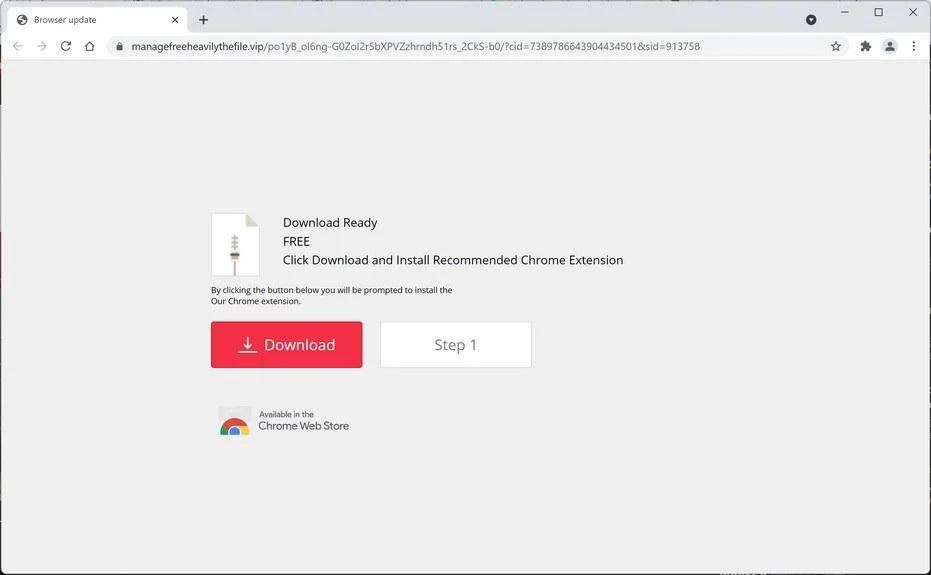 Remove Managefreeheavilythefile.vip scam (Virus Removal Guide) 1 Image: Managefreeheavilythefile.vip browser redirect