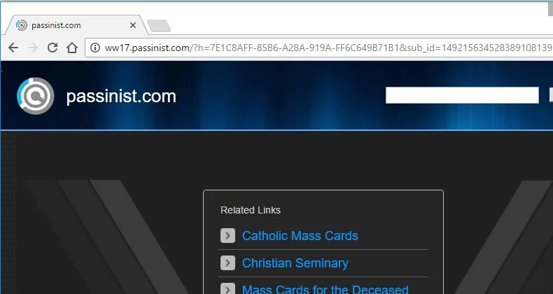 ww17.passinist.com redirect virus