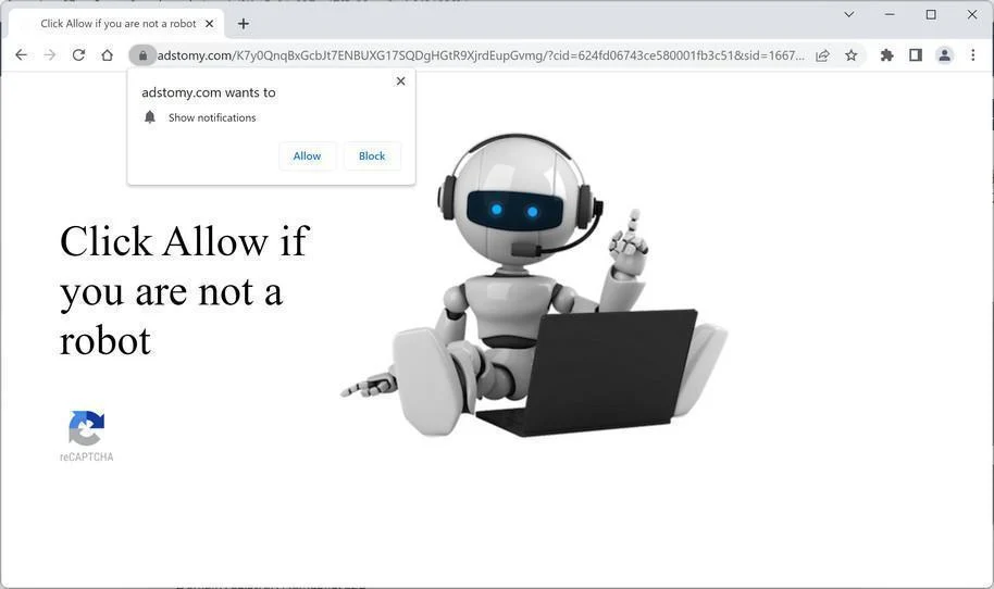 How to Remove Adstomy.com Pop-up Ads (Virus Removal Guide) 1 Image: Chrome browser is redirected to Adstomy.com