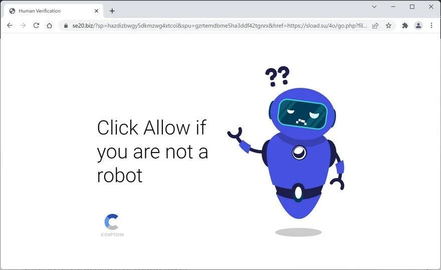 How to Remove Se20.biz Pop-up Ads (Virus Removal Guide) 1 Image: Chrome browser is redirected to Se20.biz