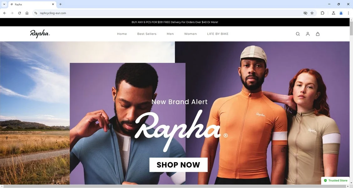 RaphCycling-eur.com Scam Store: A Fake Rapha Website 1 Raphcycling-eur.com scam