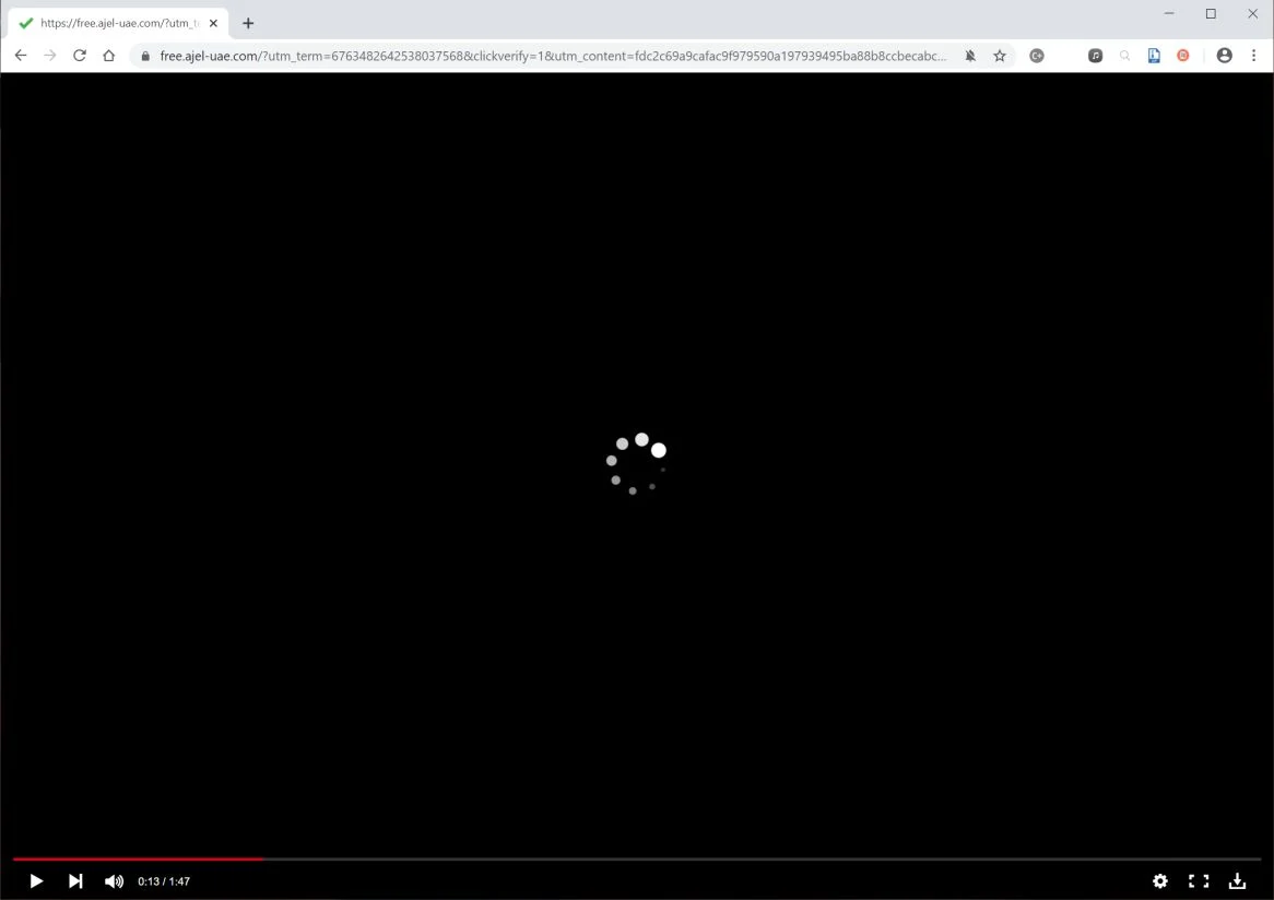 How to remove Free.ajel-uae.com pop-up ads (Virus Removal Guide) 1 Image: Chrome browser is redirected to Free.ajel-uae.com