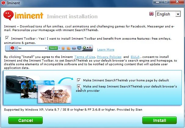 [Image: Iminent Toolbar installer]