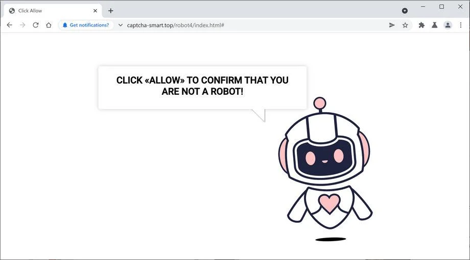 Image: Chrome browser is redirected to Captcha-smart.top
