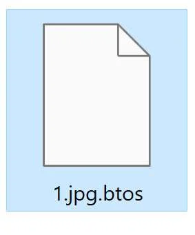 Image: File encrypted by the BTOS Ransomware