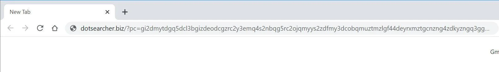Image: Chrome browser is redirected to Dotsearcher.biz
