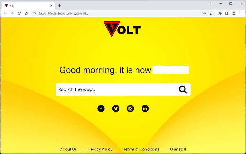 Image: Volt Chrome new tab page