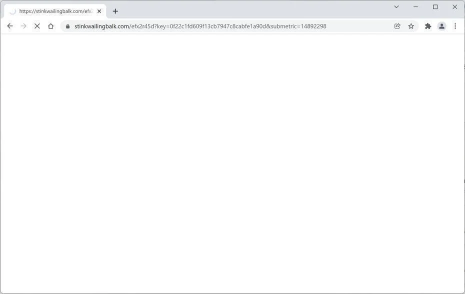 How to Remove Stinkwailingbalk.com Redirect (Virus Removal Guide) 1 Image: Stinkwailingbalk.com Chrome browser redirect