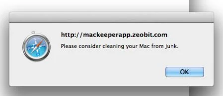 Mckeeper.zeobit.com pop-up from Mac OS X