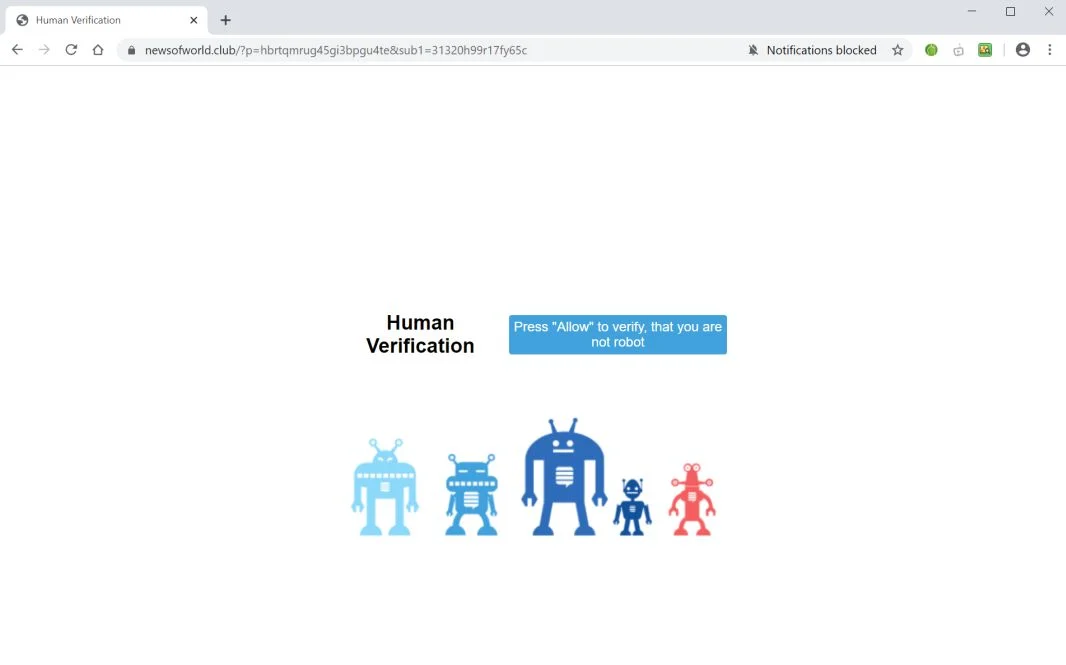How to remove Newsofworld.club pop-up ads (Virus Removal Guide) 1 Image: Chrome browser is redirected to Newsofworld.club