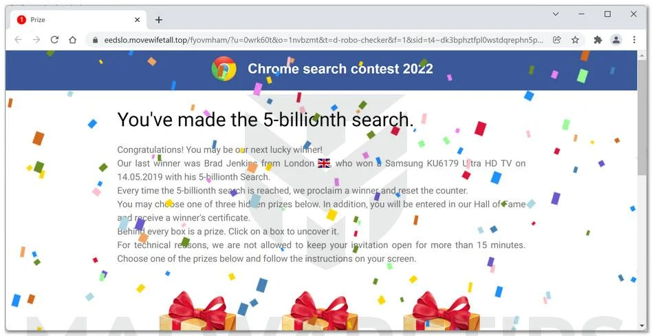 Remove Movewifetall.top Pop-up Ads (Virus Removal Guide) 1 Image: Chrome browser is redirected to Movewifetall.top