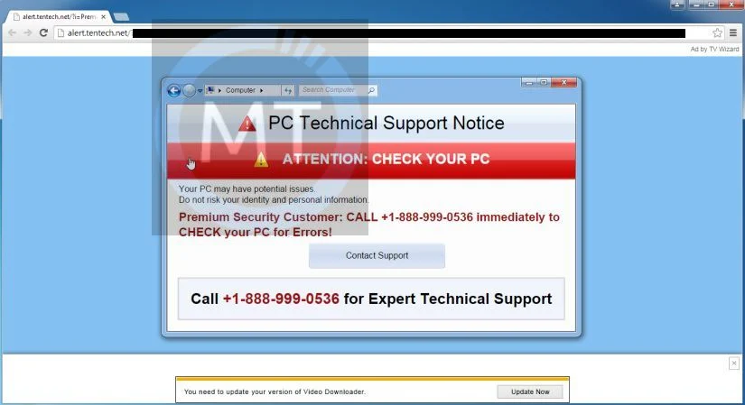 Alert.tentech.net virus