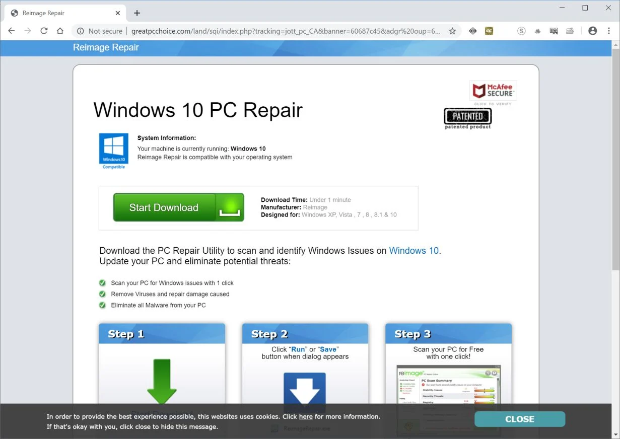 How to remove Greatpcchoice.com redirect (Virus Removal Guide) 1 Image: Chrome browser is redirected to Greatpcchoice.com