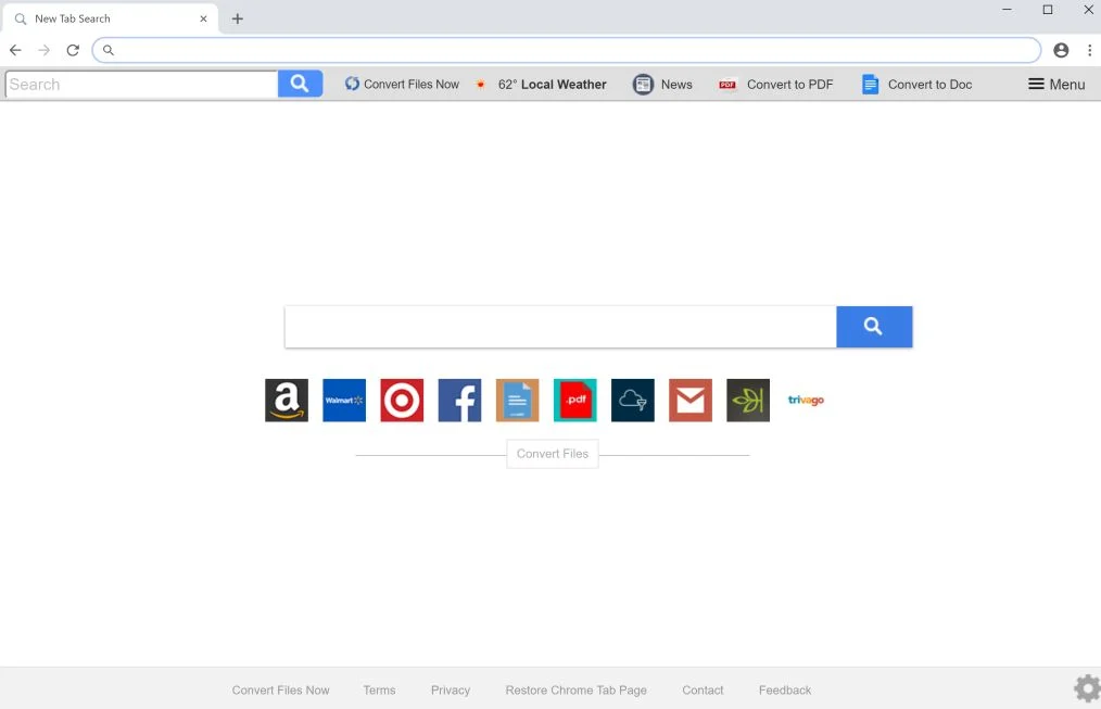 Convert Files Now New Tab Search Virus