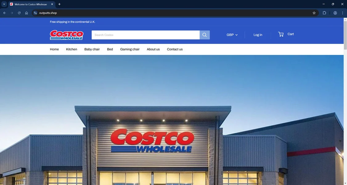 Outputts.shop Scam Store: A Fake Costco Website 1 Outputts.shop scam