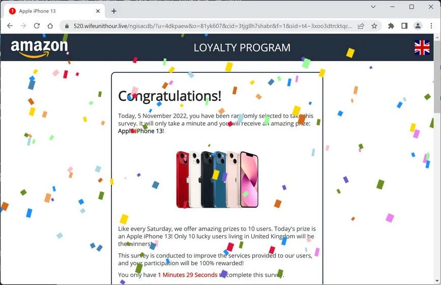 Remove Wifeunithour.live Ads (Virus Removal Guide) 1 Image: Wifeunithour.live Fake Amazon Survey