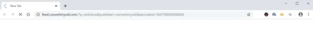 Image: Chrome browser is redirected to Feed.convertmyvid.com