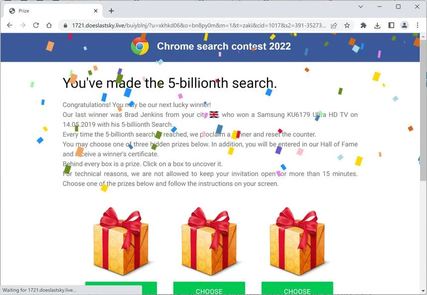 How To Remove Doeslastsky.live Ads (Virus Removal Guide) 1 Image: Chrome browser is redirected to Doeslastsky.live