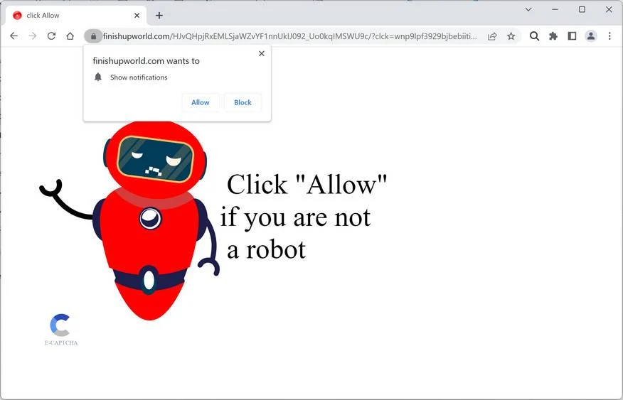 Remove Finishupworld.com Pop-up Ads (Virus Removal Guide) 1 Image: Finishupworld.com Ads