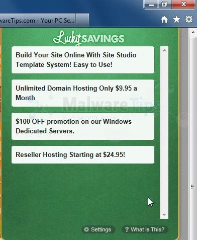 [Image: Lucky Savings ads]