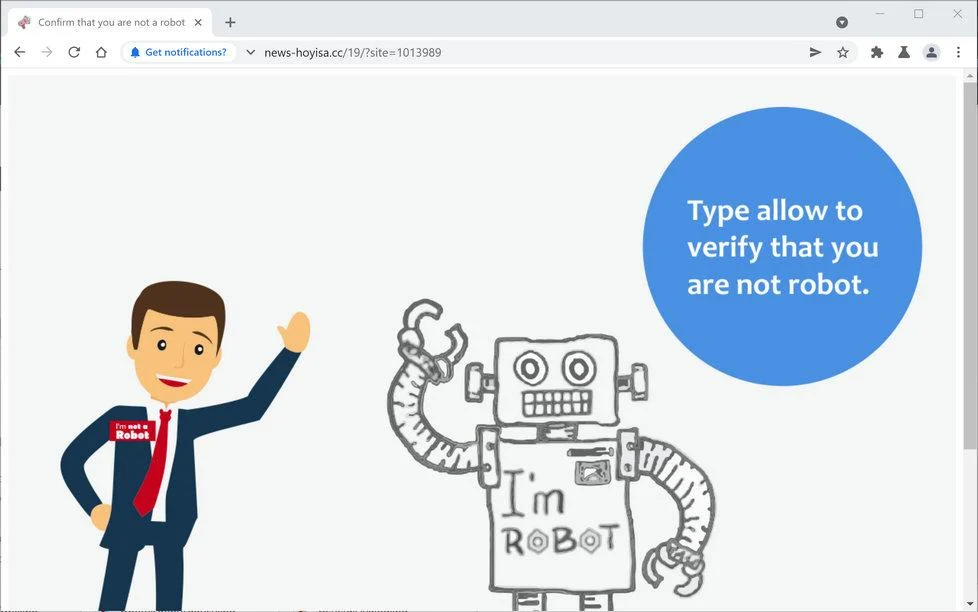 Image: Chrome browser is redirected to News-hoyisa.cc