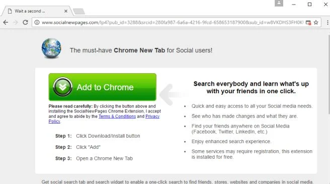 Socialnewpages.com virus