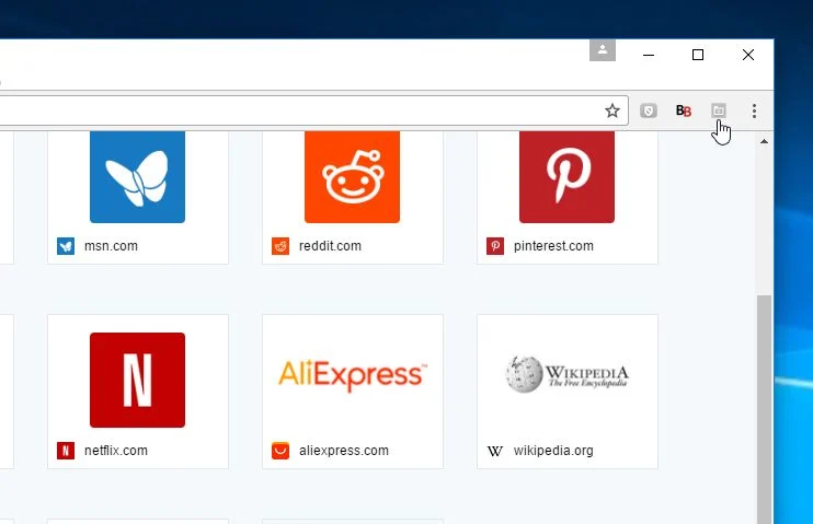 New Tab. Minimal virus