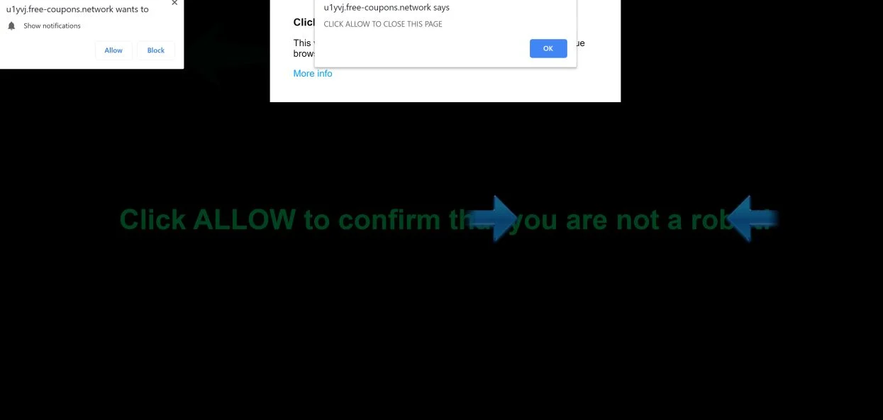 Remove Free-coupons.network pop-up ads (Virus Removal Guide) 1 Image: Chrome browser is redirected to Free-coupons.network