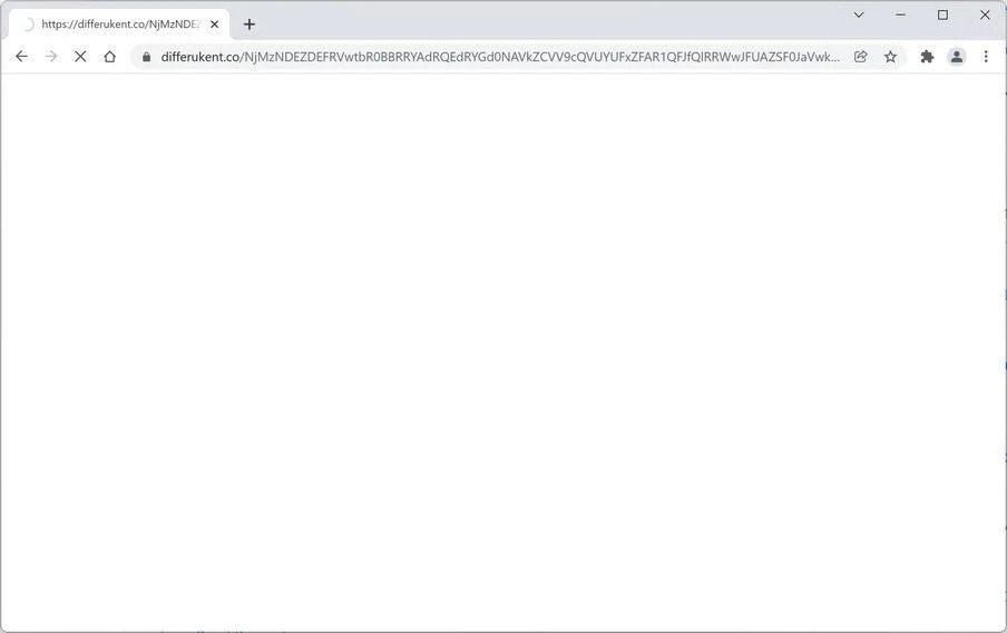 Image: Chrome browser is redirected to Differukent.co