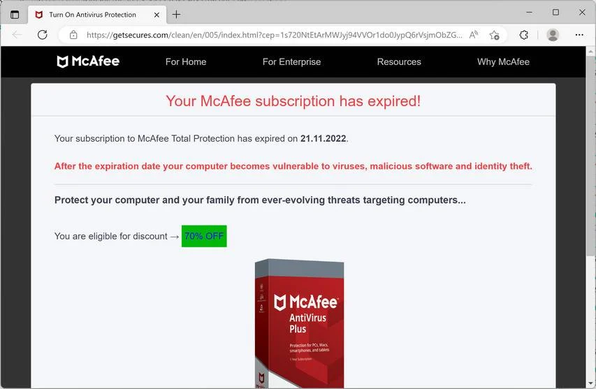 Image: Getsecures.com Fake Alert