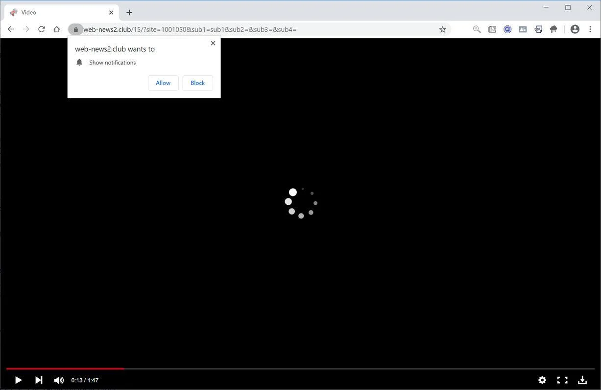 How to remove Web-news2.club pop-up ads (Virus Removal Guide) 1 Image: Chrome browser is redirected to Web-news2.club