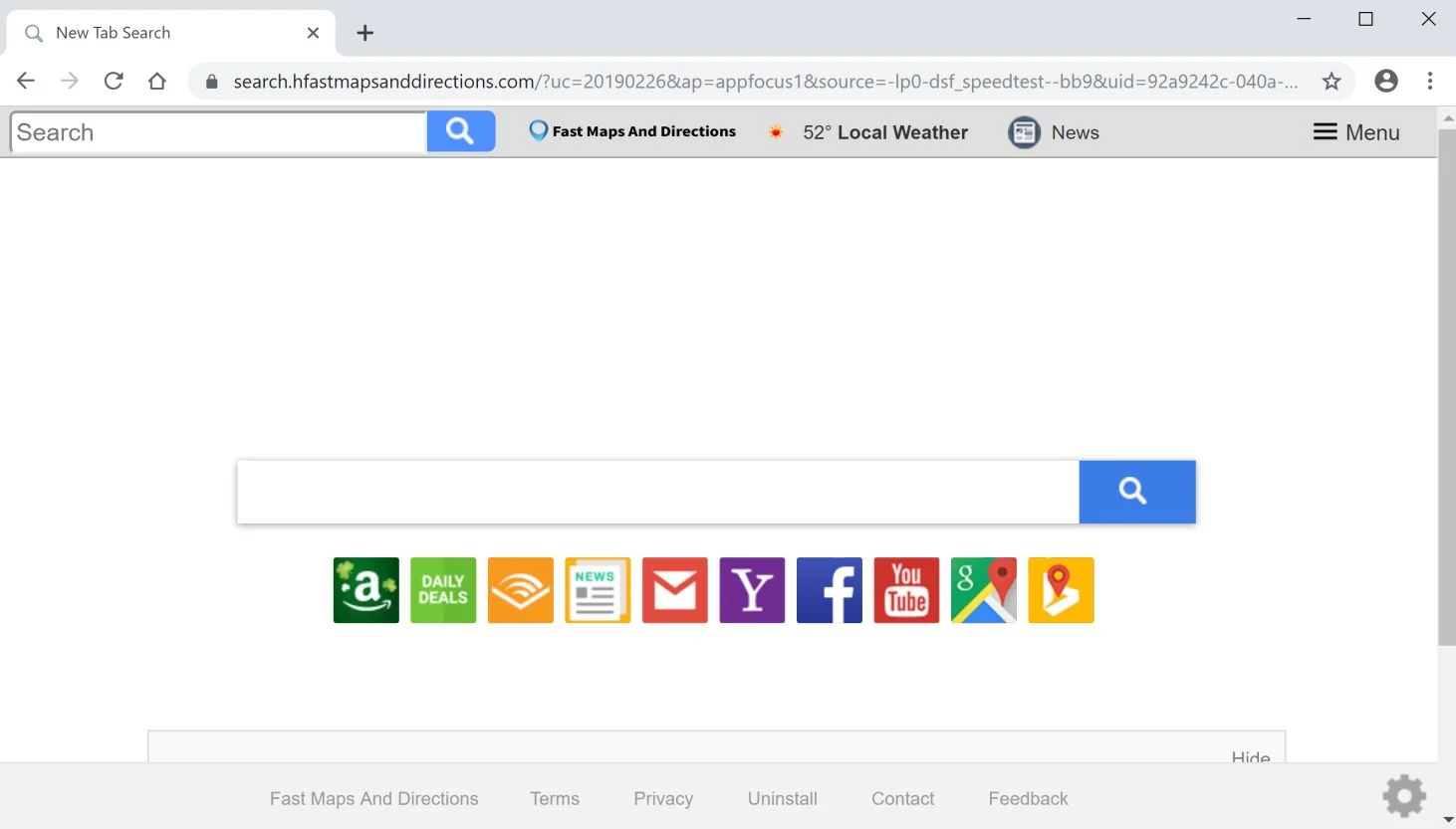 How to remove Search.hfastmapsanddirections.com (Virus Removal Guide) 1 Image: Chrome browser is redirected to the search.hfastmapsanddirections.com site