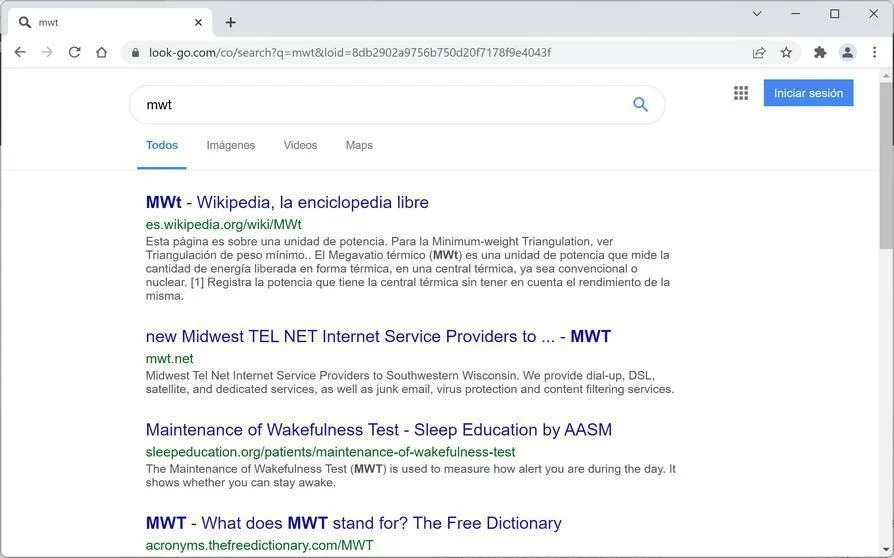 Image: Look-go.com browser hijacker