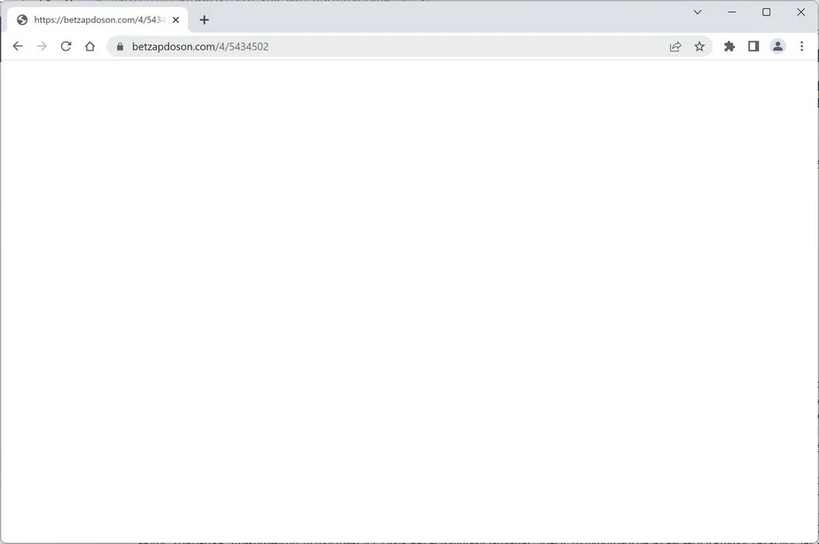 Image: Chrome browser is redirected to Betzapdoson.com