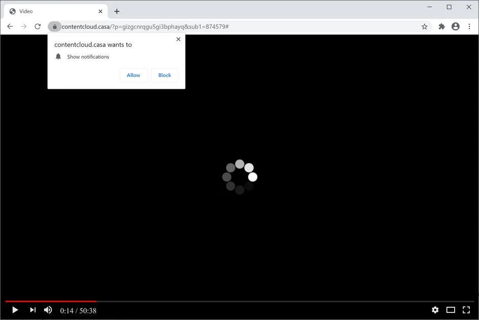 Remove Contentcloud.casa pop-up ads (Virus Removal Guide) 1 Image: Chrome browser is redirected to Contentcloud.casa