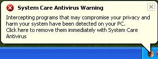 [Image: System Care Antivirus scam]
