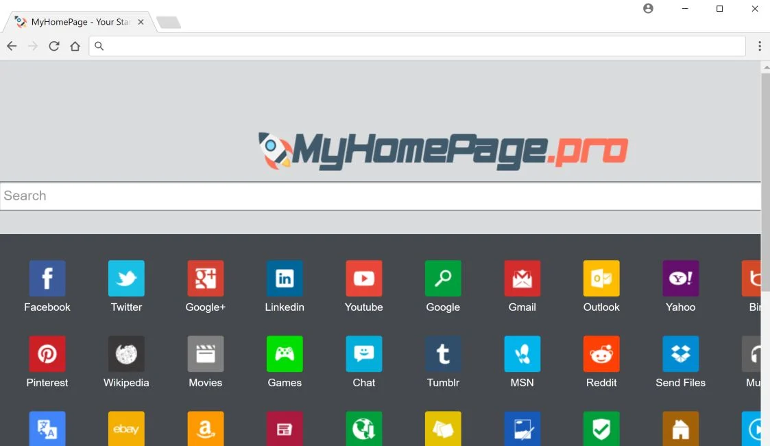 MyHomePage.pro Redirect Virus